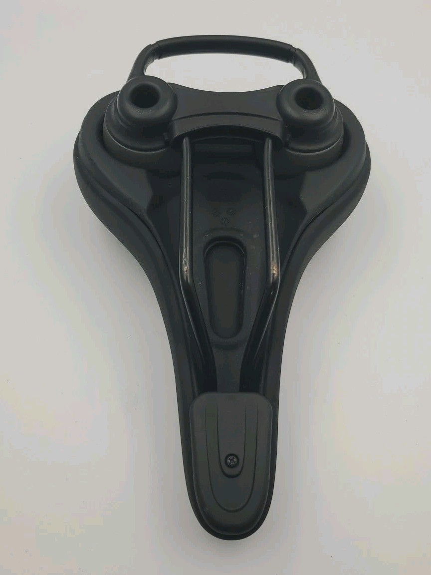Delta Comfort Memory Foam Saddle Shock-Absorbing Steel Rails Black Preowned