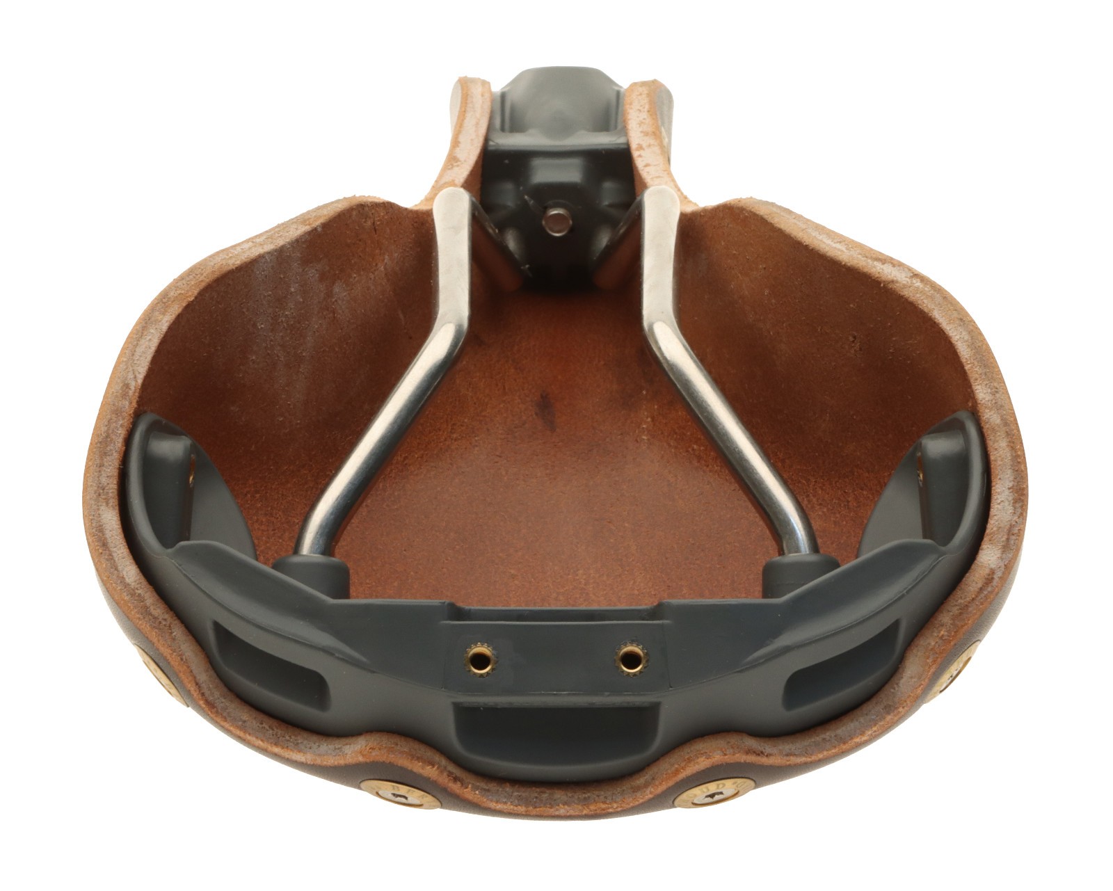 Gilles Berthoud Marie Blanque Saddle Steel Rails Hard Leather Black NEW NOS