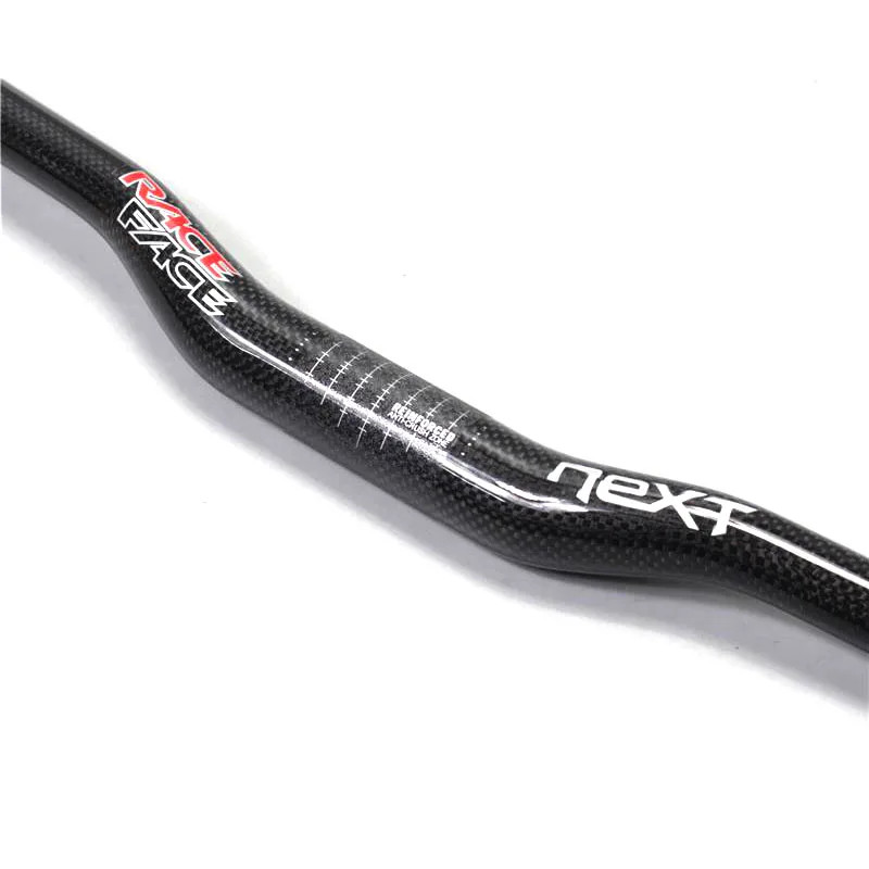 Race Face NEXT 3K Carbon Handlebar 31.8mm MTB Flat/Riser 600-760mm Glossy Finish