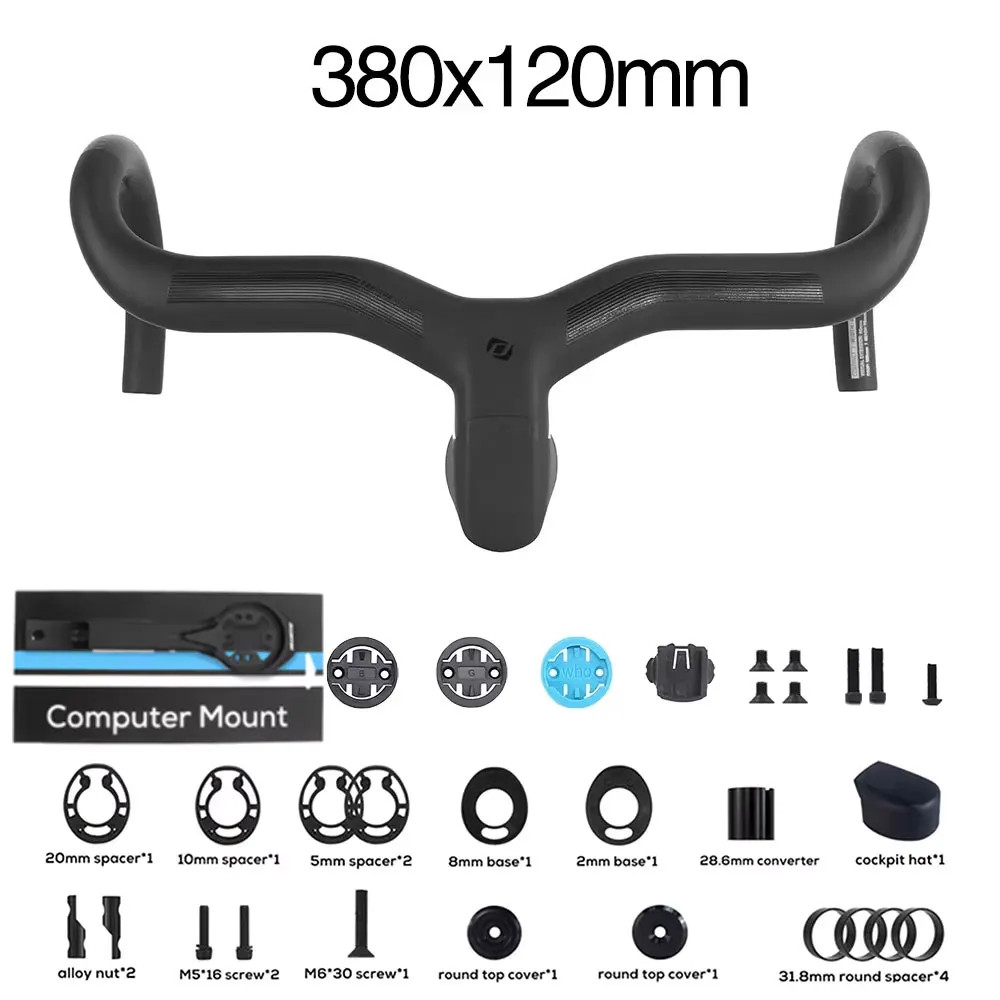 Carbon Road Bicycle Integrated Handlebar Internal Routing Di2 Matte with Mount