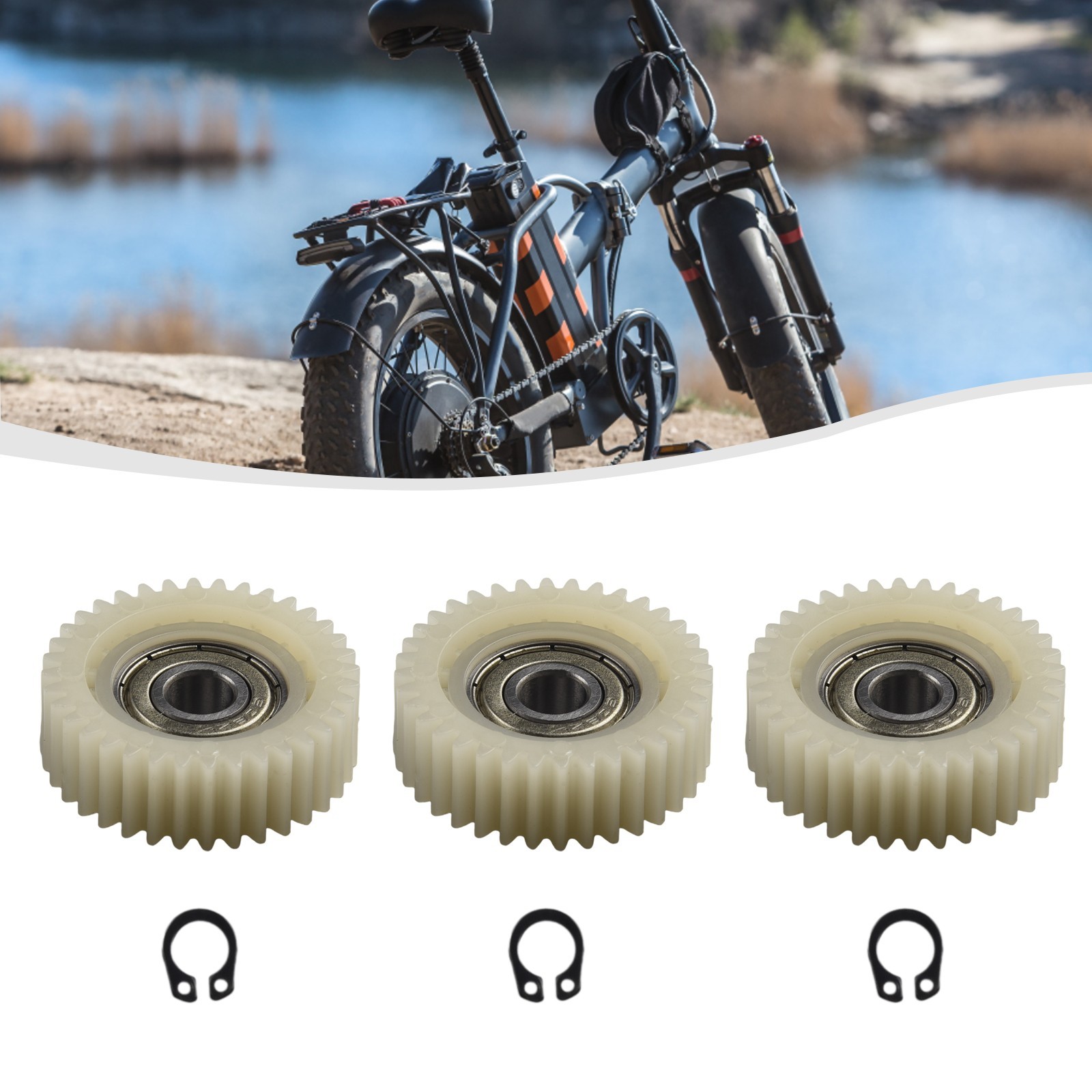 Silent 3Pcs 36 Teeth Gears with Bearings for Ebike Wheel Hub Motor