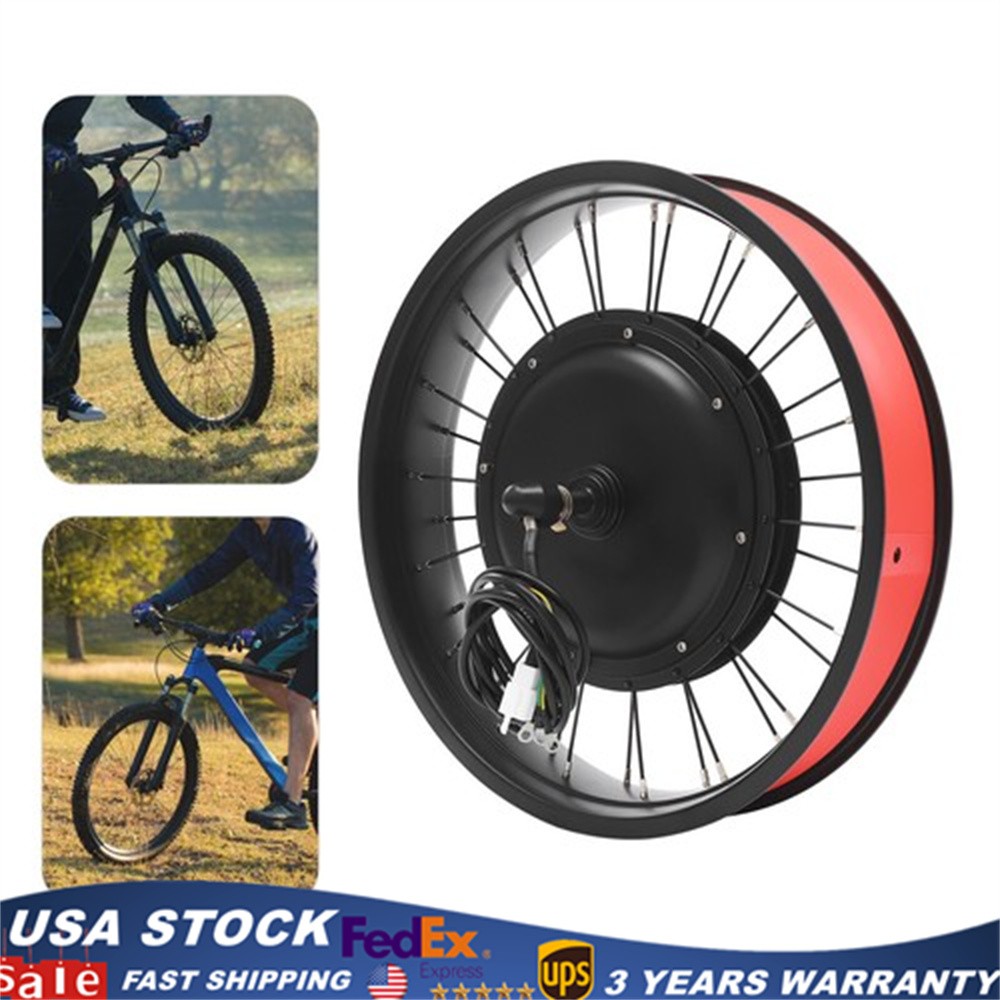 20″ 48V Electric Bicycle Front Wheel Motor Fat Tire E-Bike Conversion Kit 1000W