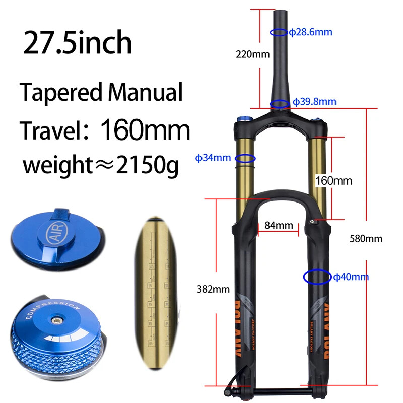XC DH AM Mountain Bike Suspension Fork 175mm Travel Fork Thru Axle Boost Fork