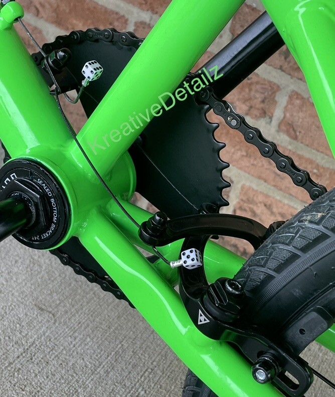 Dice Brake Cable Ends Red For BMX And Other Bikes New Pair