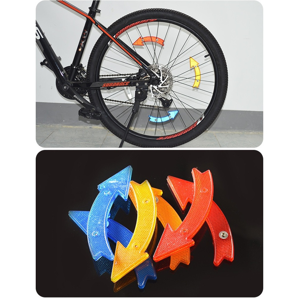 36pcs Bike Spoke Reflector ABS Plastic 15.5/2.5cm Diamond Lattice Night Safety