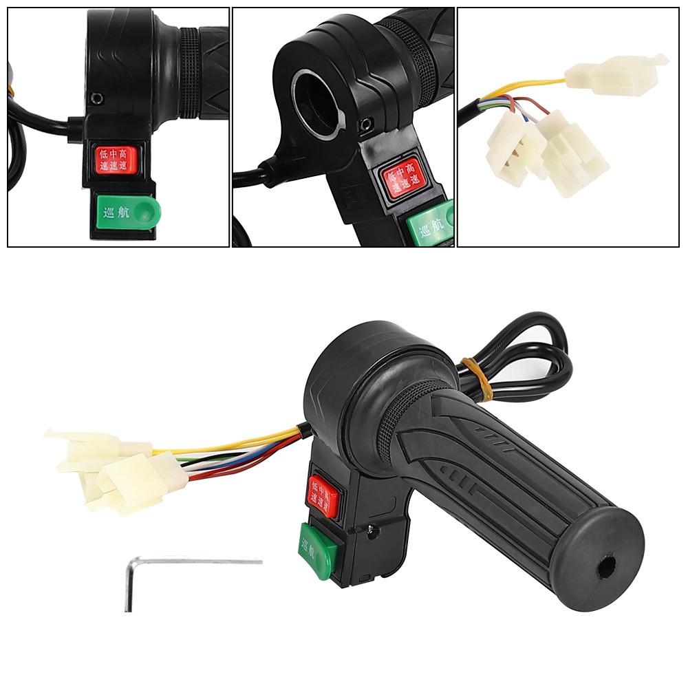 Accelerator Throttle Handle Grip Electric Bike Scooter Bicycle Speed Controller