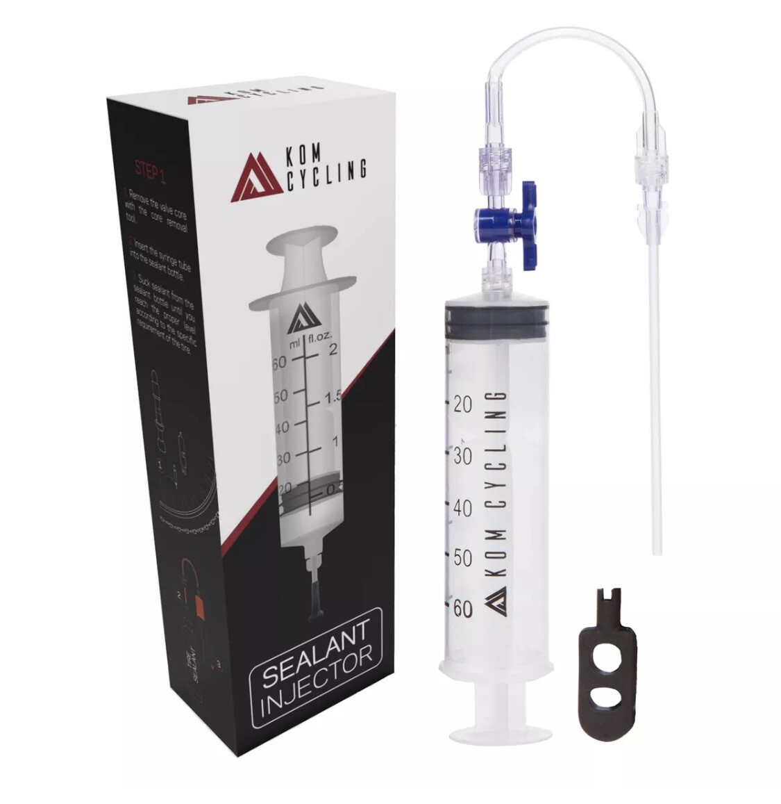 🔥KOM Cycling Sealant Injector with Plastic Valve Core Tool Fast Ship! 🔥