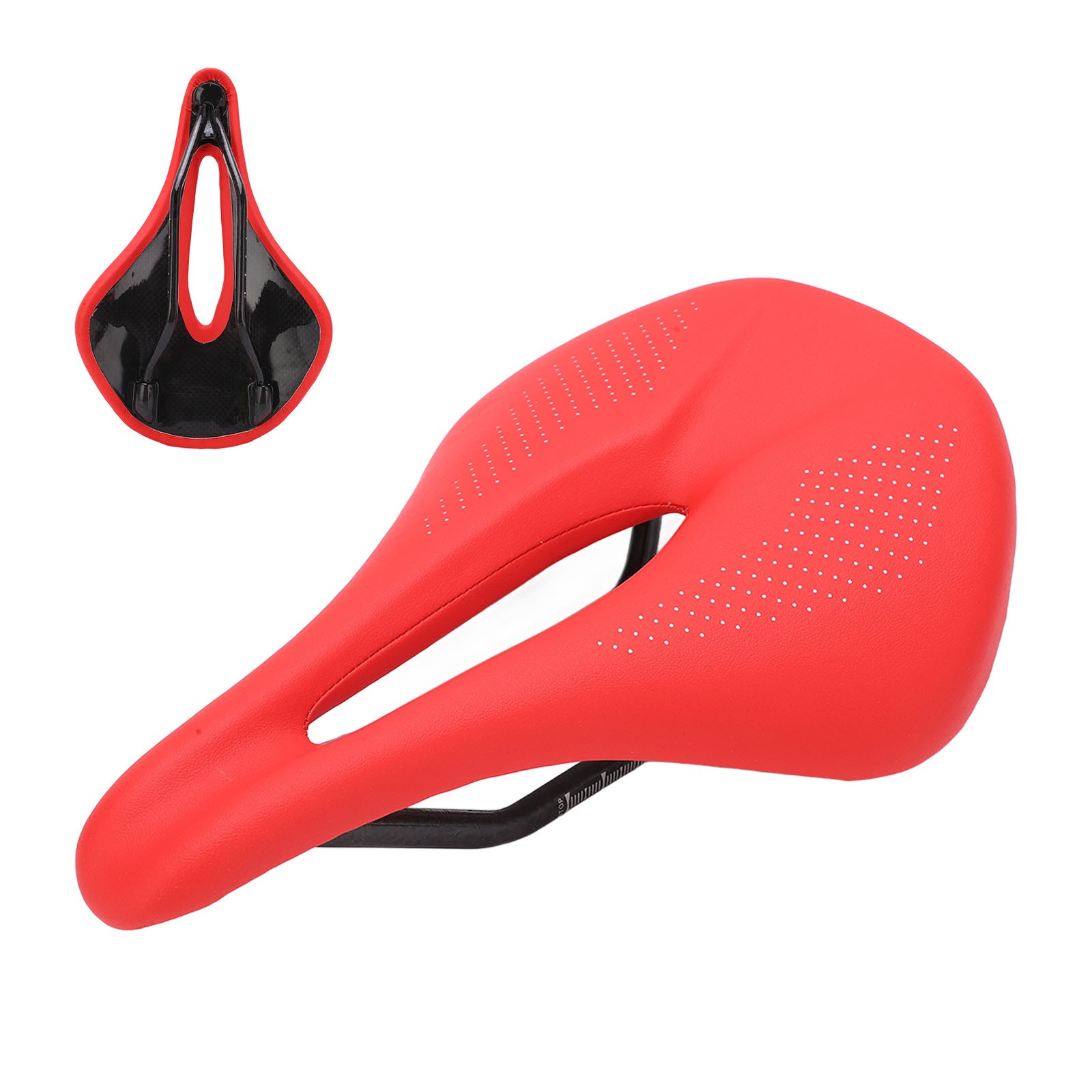 155mm Widen Carbon Fiber Leather Saddle Cushion Hollow Cycling Road Bike