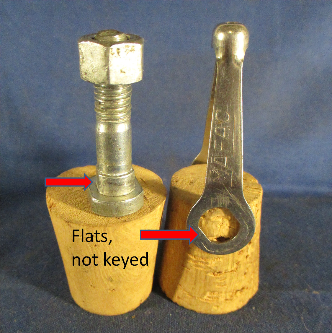 Keep that thing from spinning, Mafac hanger w/ binder bolt Flats, not keyed