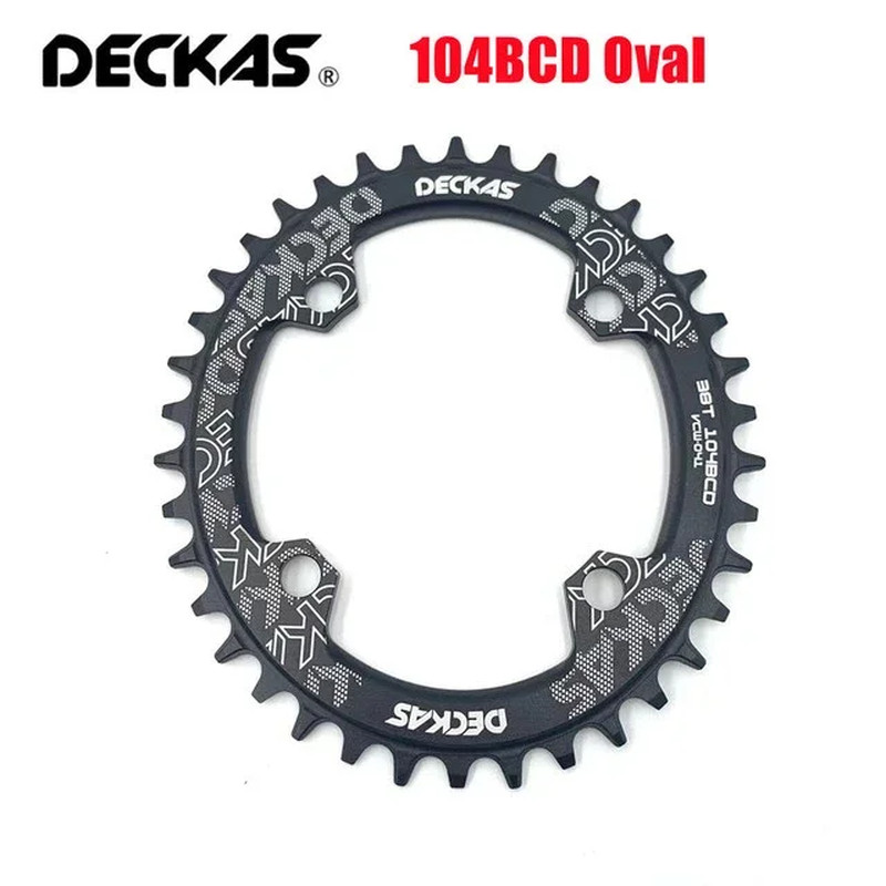 DECKAS 104BCD Oval Round Narrow Wide Chainring 32T-38T MTB Crankset