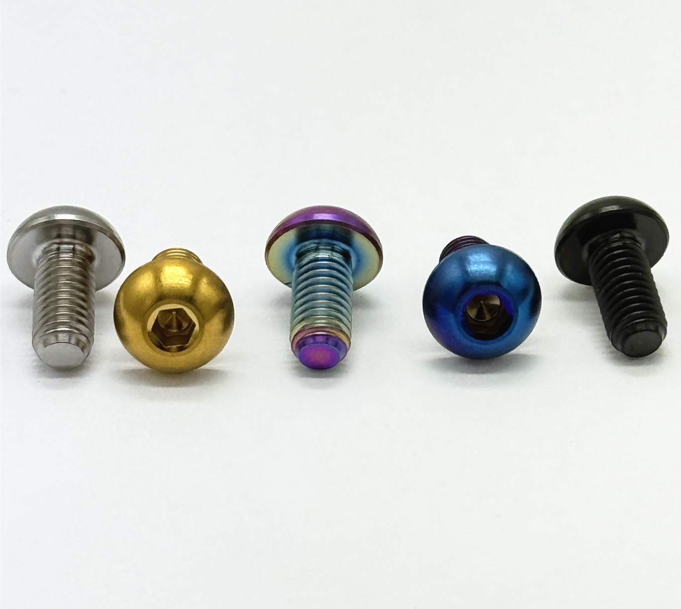 Titanium Ti Bolts M5 M6 M8x15/20/25mm Button Head Allen Screws Motorcycle Refit
