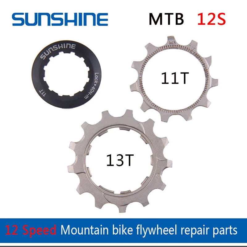 SUNSHINE-SZ Bicycle Flywheel Pinion Repair Parts 11 Speed Bike Cassette 11T 12T