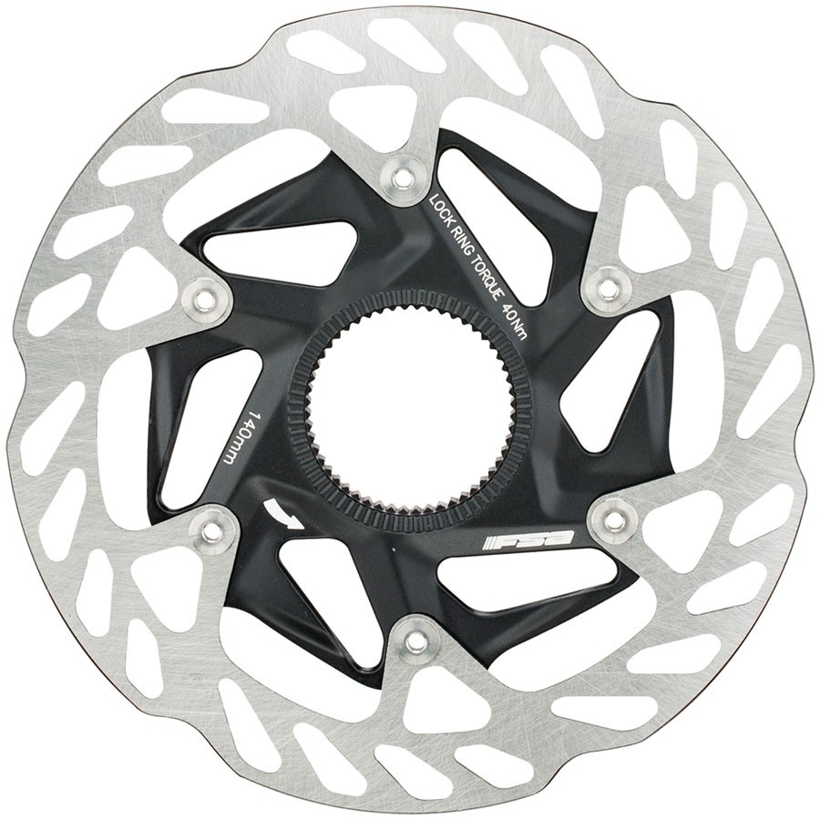 FSA K-Force WE 160mm Center Lock Disc Brake Rotor with Aluminum Carrier & Heat