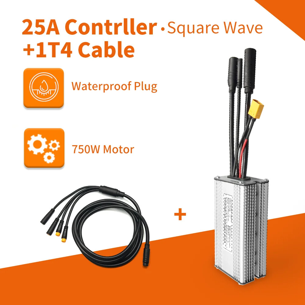 Electric Bike Waterproof Brushless Controller 36V 48V 250W 350W 500W 1000W Motor