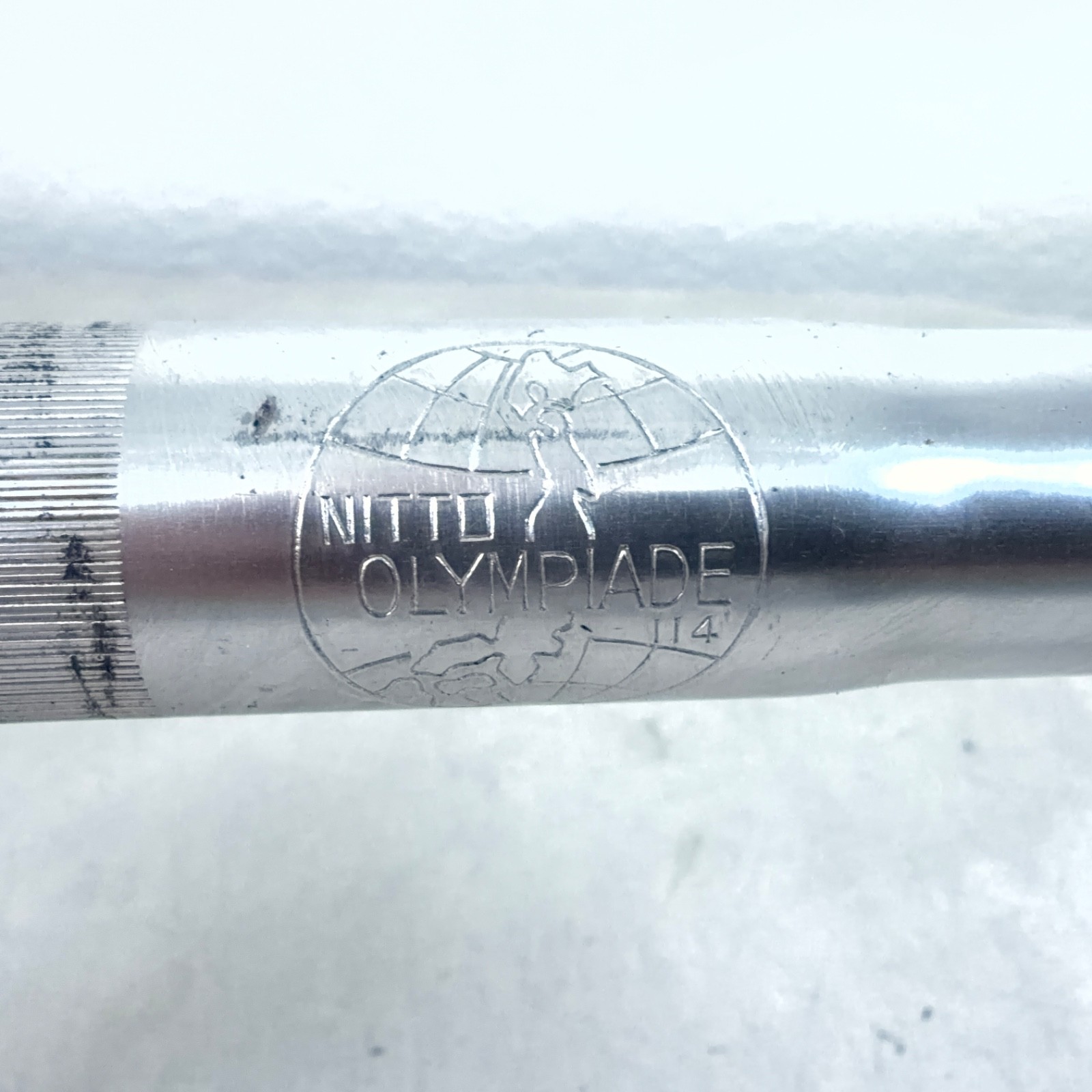 Vintage Nitto Olympiade 114 Drop Handlebar Ø25.4 mm/390mm Alloy Silver Japan