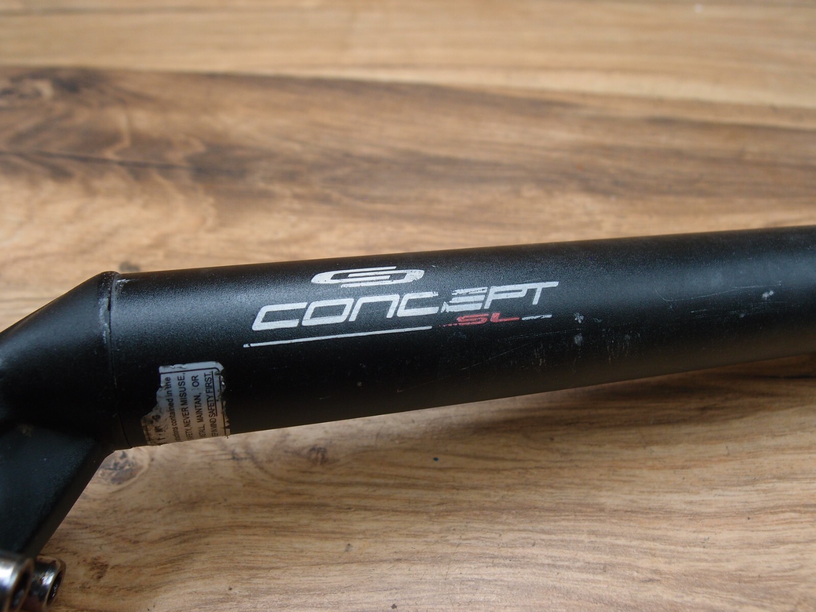 2008 MTB black plain seatpost Concept by nL 31.4 mm