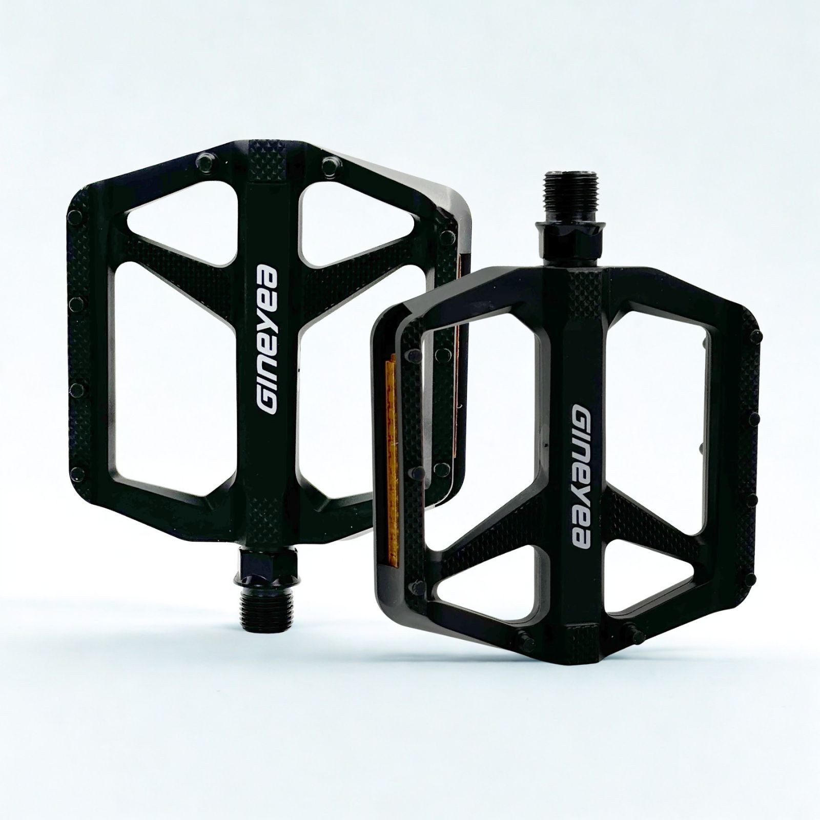 Gineyea MTB Bike Pedals Flat Large Platform Nylon Fiber Bicycle Pedals Road 9/16