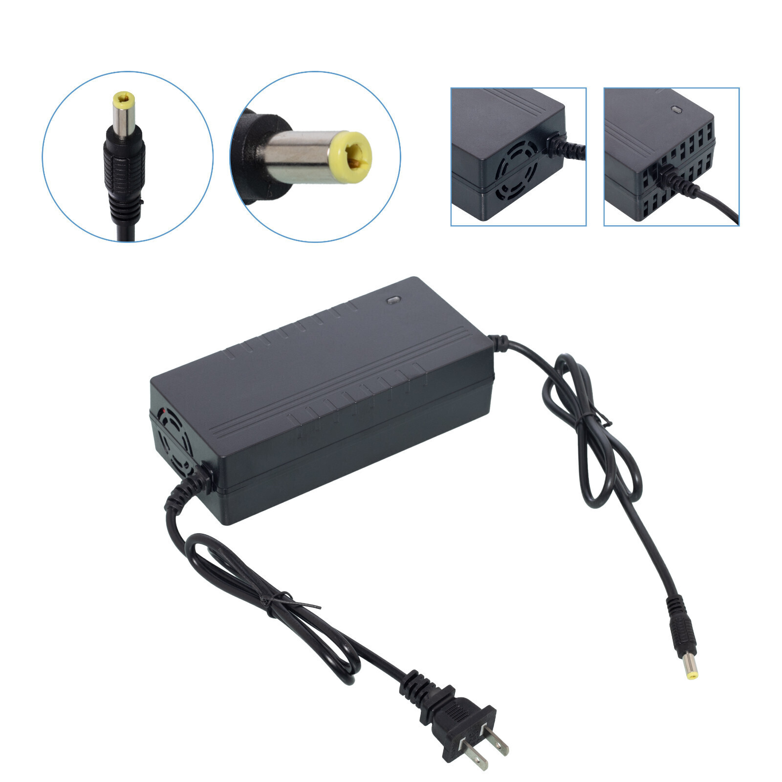 42V 5A Fast Charge Charger Power DC2.1 5.5×2.1mm for 36V Li-ion Lithium Battery