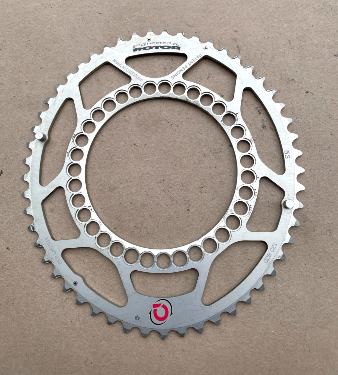 Rotor Q-ring Oval Chainring OCP (Optimum Chainring Position) 53t 130bcd Silver