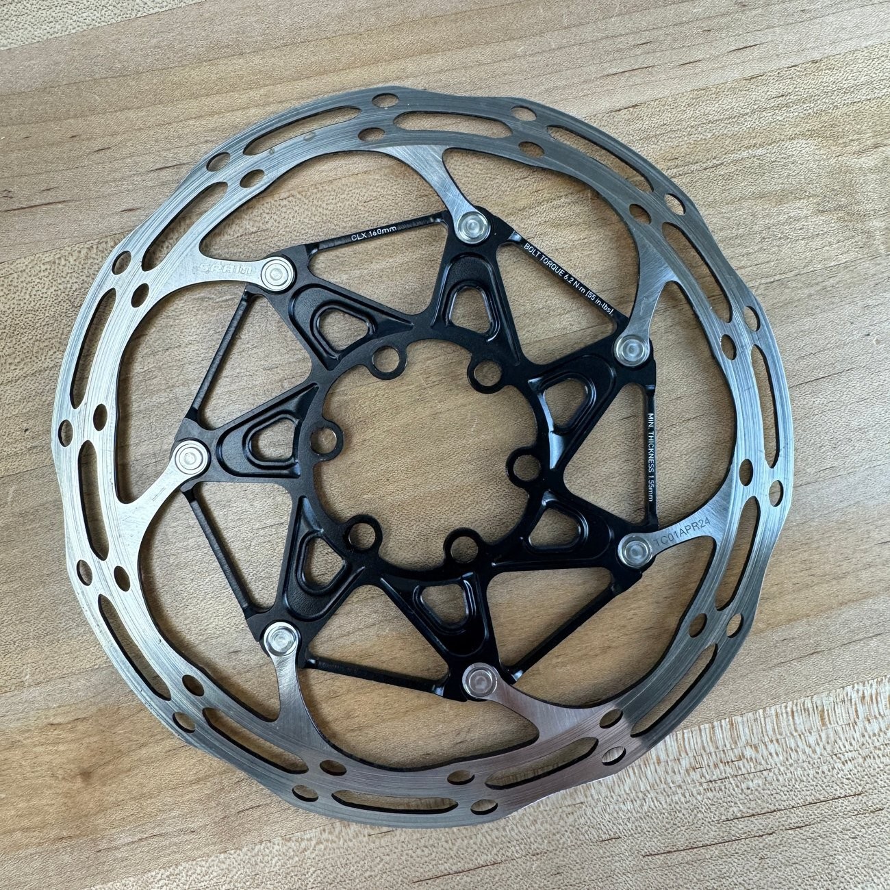 Low Mile! SRAM Centerline CLX 6-Bolt 160mm Disc Brake Rotors Set 202g