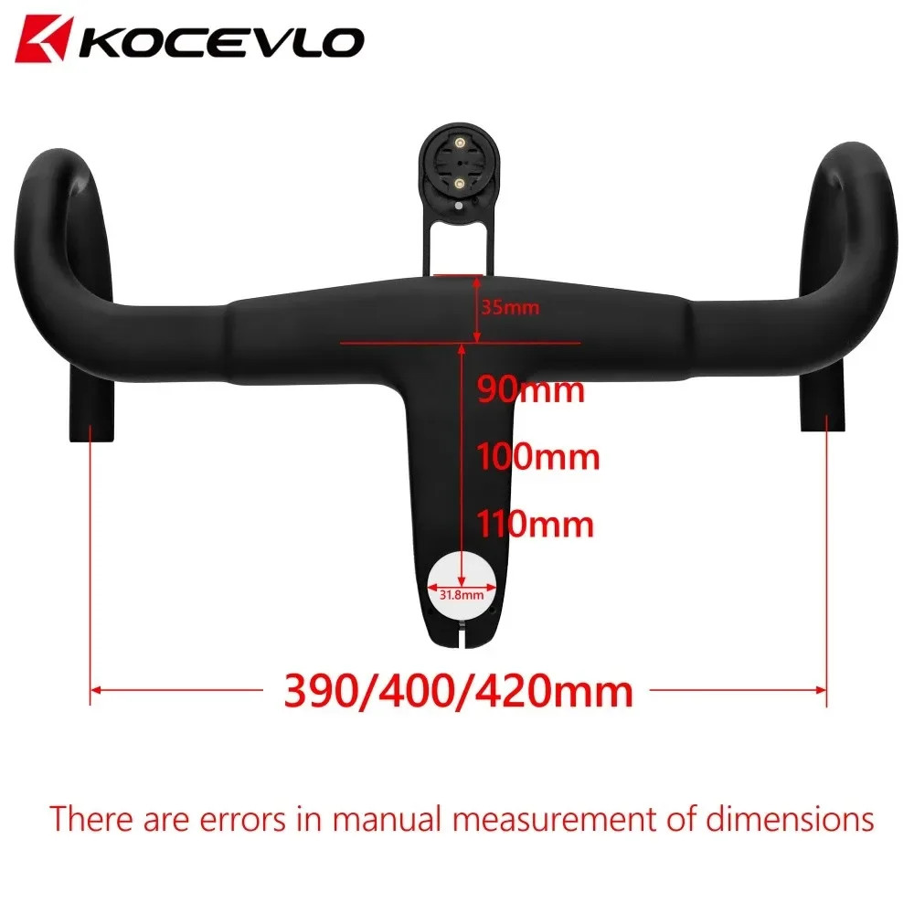 Full Carbon Road Bike Integrated Drop Bar 28.6mm 31.8mm Clamp 90-110mm Stem
