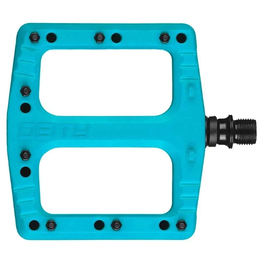 Deity Deftrap Platform Pedals Body – Nylon Spindle – Cr-Mo Turquoise – MTB – BMX