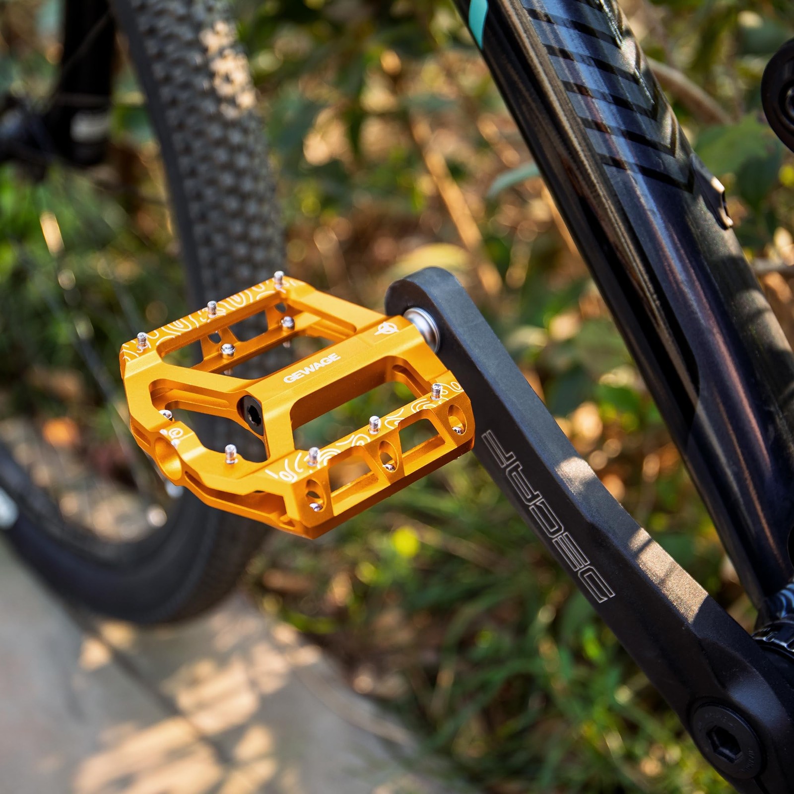 Road/Mountain Bike Pedals -Non-Slip Bicycle Flat Pedals Aluminum 9/16″ – 3 Se…