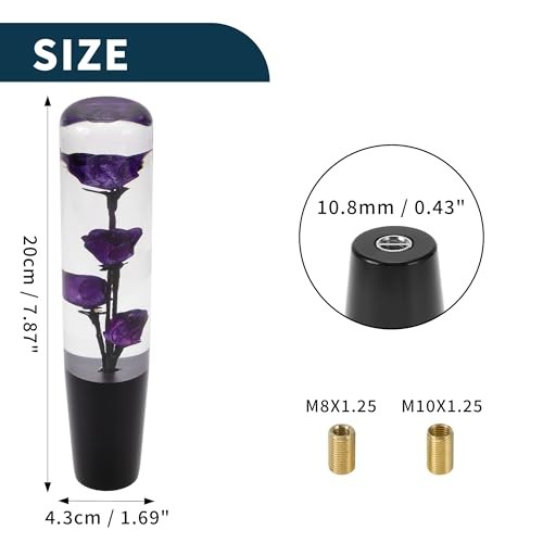 Car Gear Shifter Knob | Front Shift Lever Knob Universal for 20cm Purple