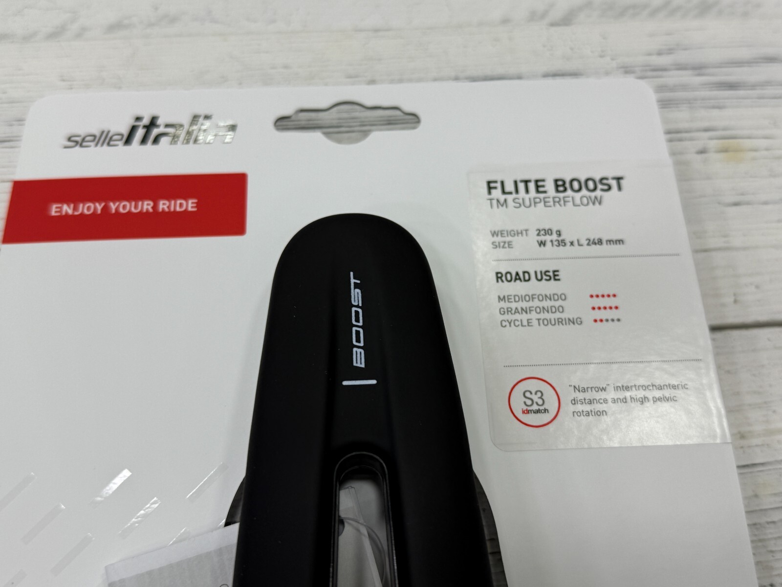 Selle Italia Flite Boost TM Superflow Manganese Rail Saddle Black S3(135x248mm)