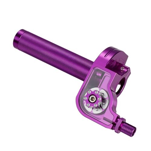 Motorcycle Twist Throttle 7/8″ 22mm with Handle Grip Throttle Cable CNC purple