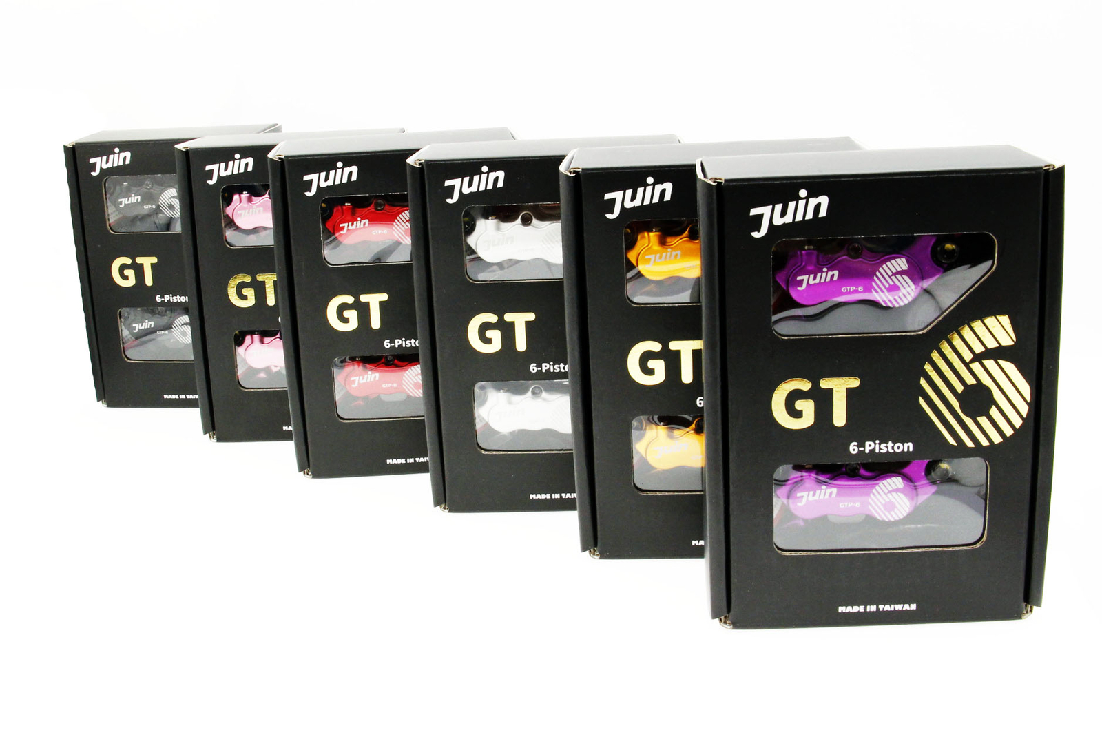 Juin Tech GTP6 MTB eBike CX Cycle 6-Piston Hydraulic Disc Brake Caliper Set