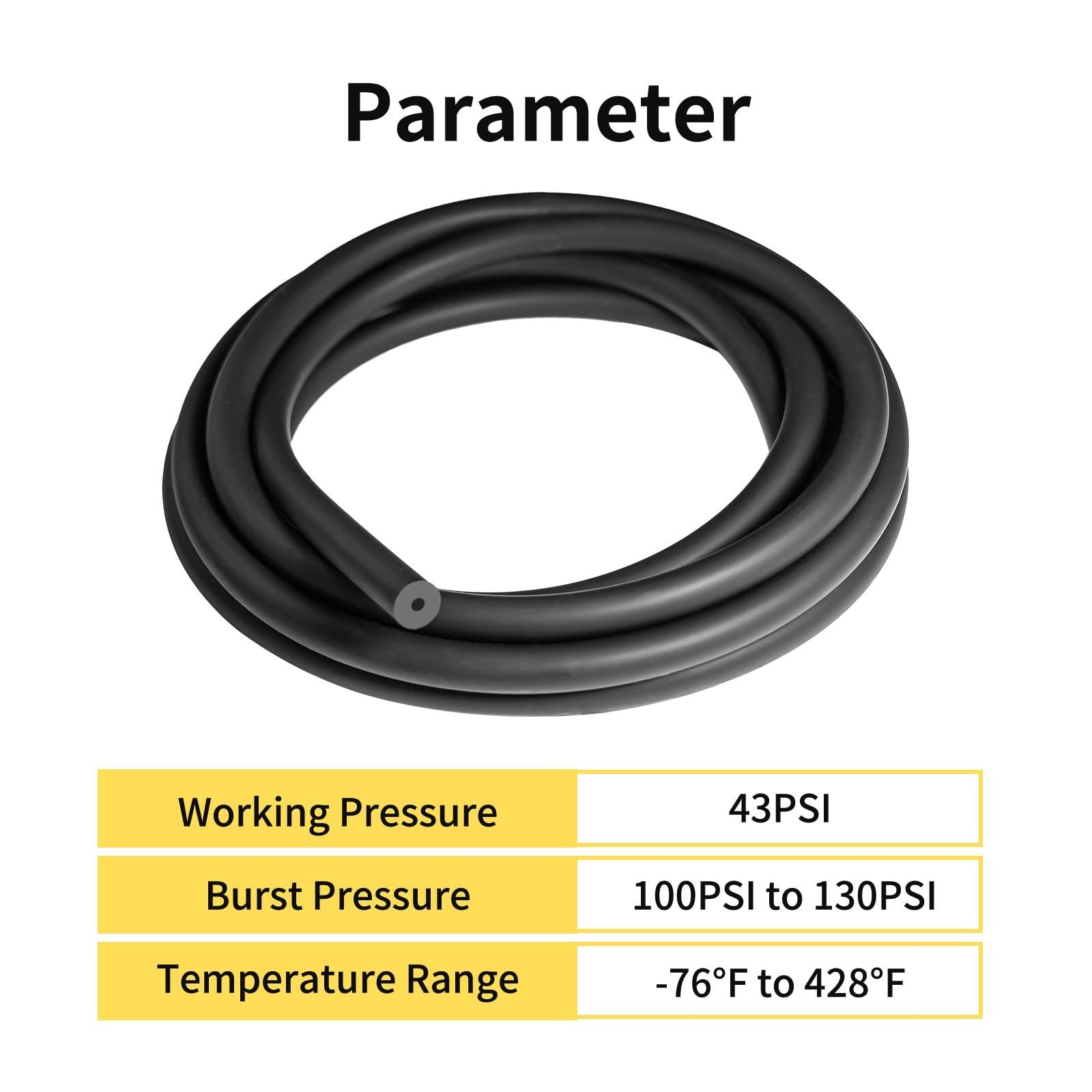 Silicone Vacuum Hose Kit 6.6FT 6PCS 1/8″ 5/32″ 3/16″ 1/4″ 5/16″ 3/8… Fast Ship