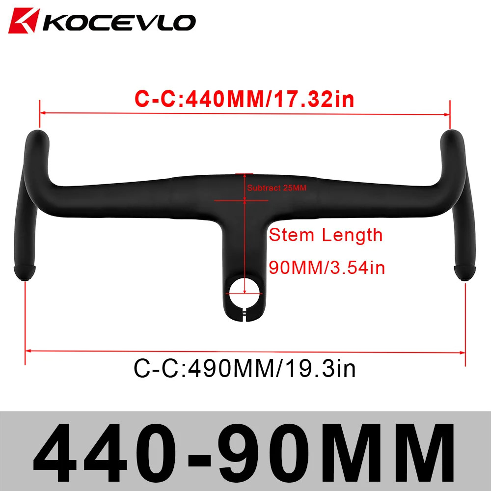 Gravel Road Bicycle Carbon Integrated Handlebar for 28.6mm Fork with Spacers
