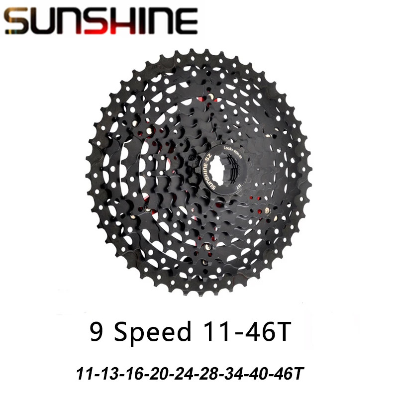 SUNSHINE Black Cassette 8S 9S 10S 11S 12S MTB Bike Road Bicycle Freewheel 11V 12