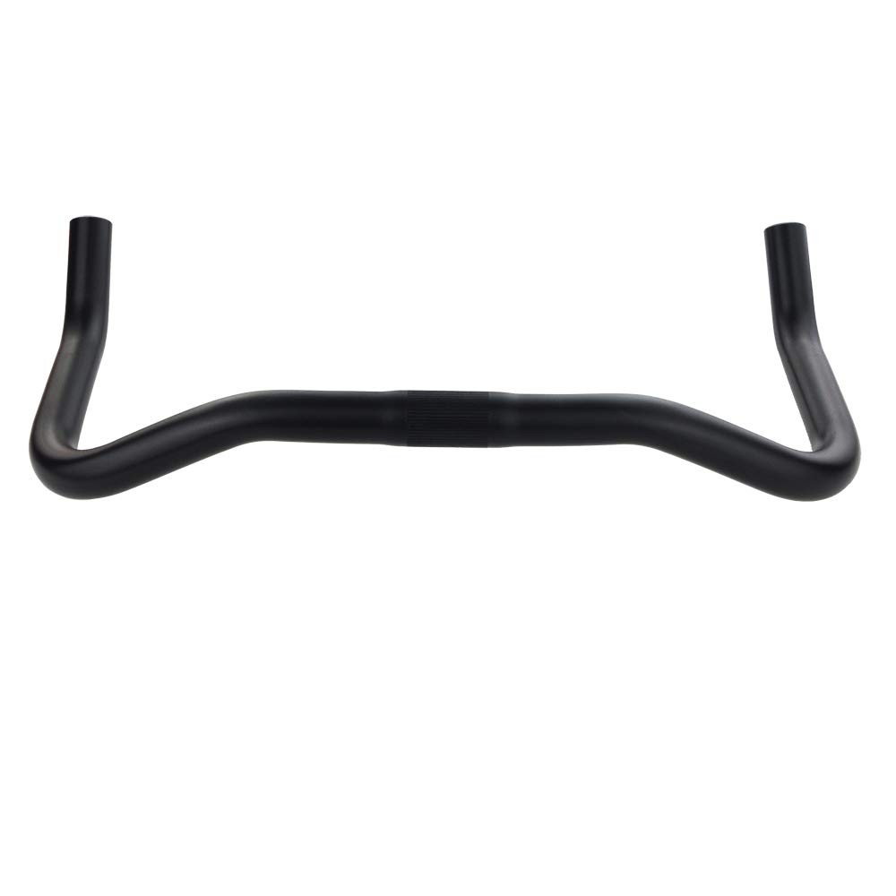 UPANBIKE Bike Bullhorn Handlebar Aluminum Alloy 25.4mm*390mm For Fixed black