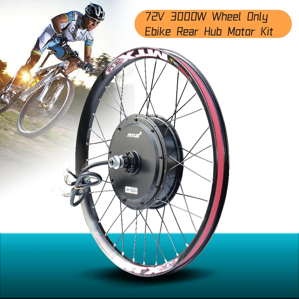 72V 3000W Mountain Electric Bike Brushless Rear Hub Motor Wheel with LCD Display
