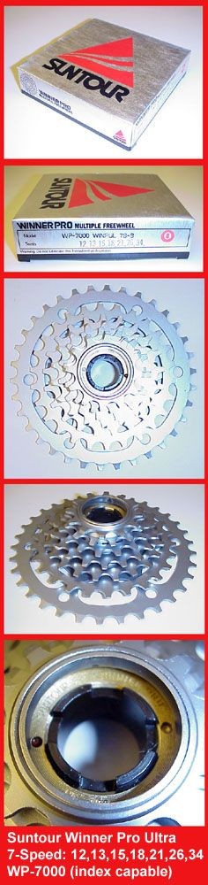 NOS SunTour Winner PRO 7-Spd Ultra 12T-34T MTB/Road Freewheel – Mad in Japan