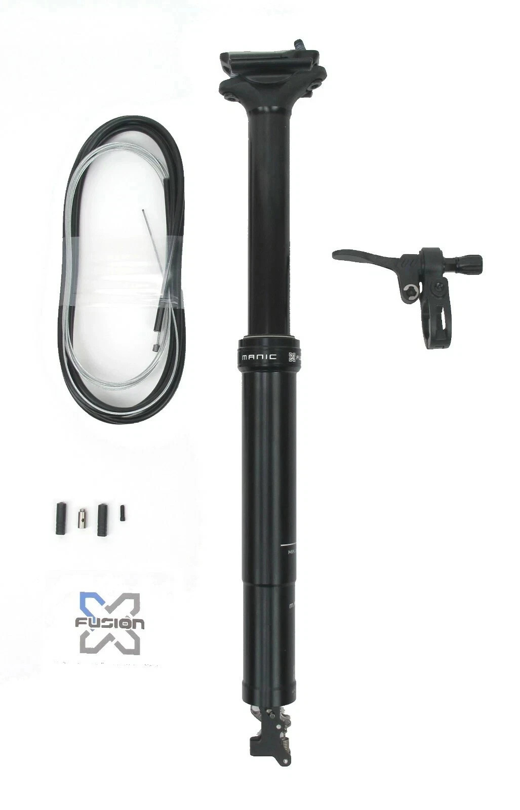 X-Fusion Manic Dropper Seatpost 31.6 125mm w/ Remote Internal – MTB – Post