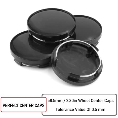 4pcs 59mm(2.31in) Wheel Center Caps Compatible with Prius 2015 Forester Black