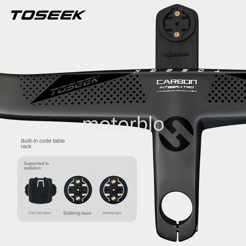 TOSEEK The One Carbon Fiber Road Bicycle Integrated Handlebar 28.6cm 440mm 120cm