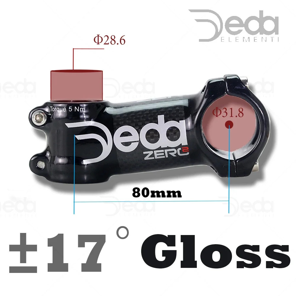 Bicycle Handlebar Stem Gloss Matte Road/MTB Bike Stem 6/17 Degree 60-120mm
