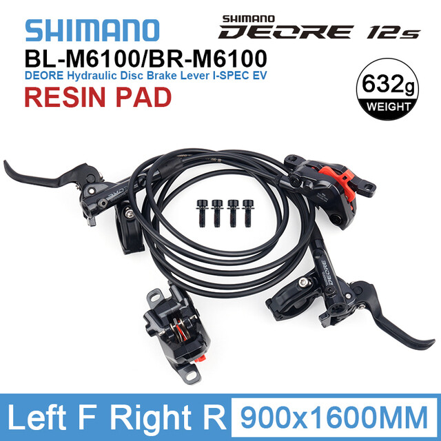 SHIMANO DEORE BR-BL-M6100 Bike MTB Hydraulic Disc Brake 900/1600mm w/RT56 Rotors