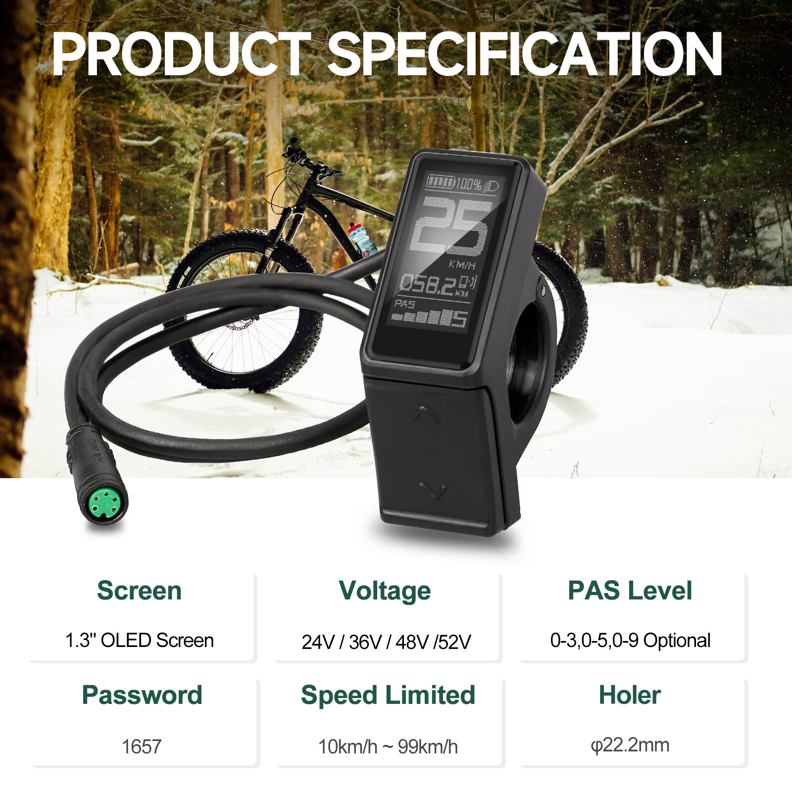 BAFANG P860ML 500C Display For Electric Bike Mid Drive Motor BBS01 BBS02 BBSHD