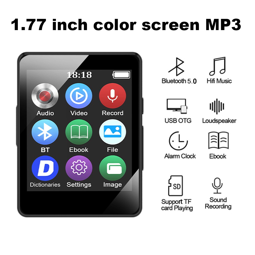 Support 128GB Bluetooth MP4/MP3 Player Lossless Music Player Recorder Sport Mini