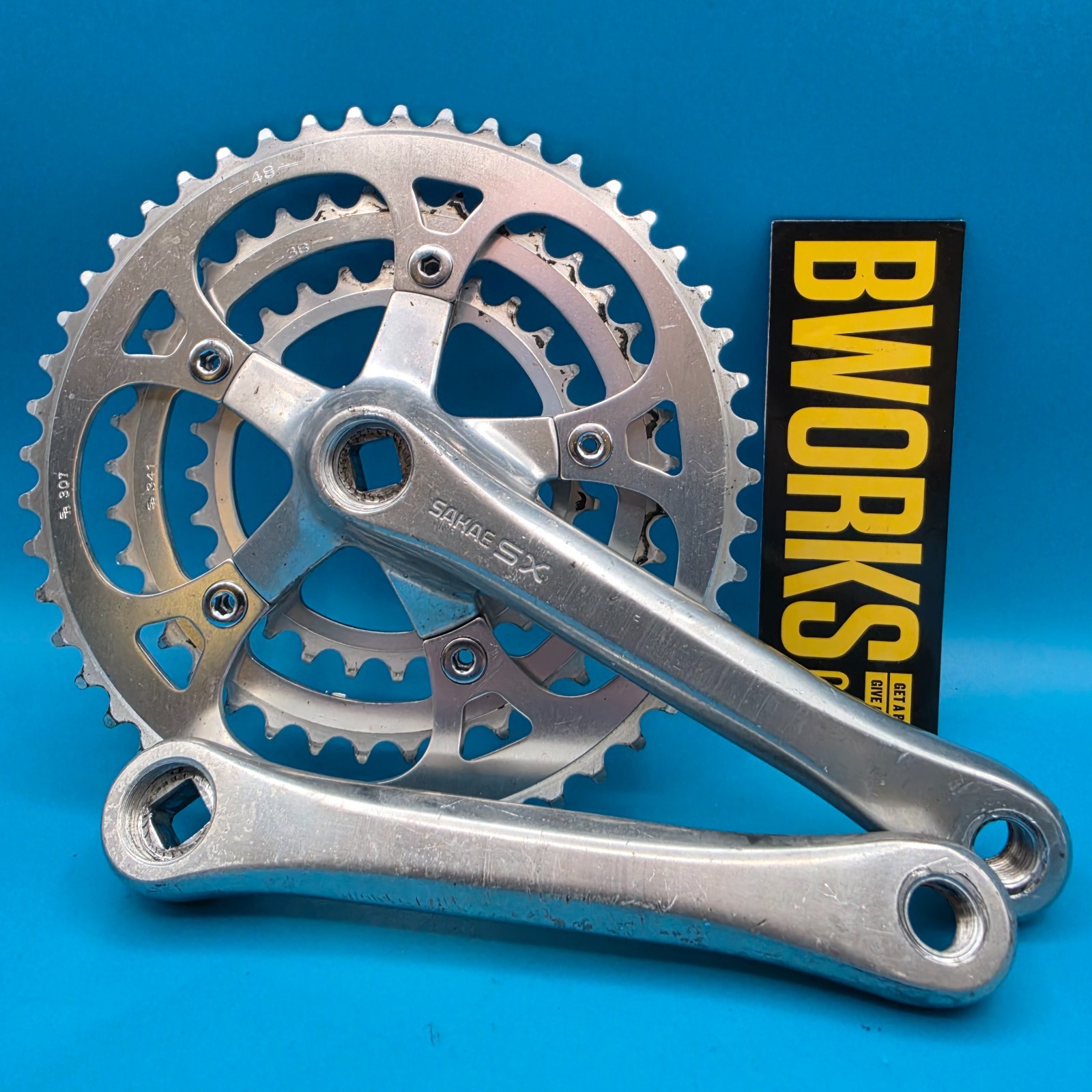 Sakae SX Triple Square Taper Crankset 170mm 28/38/48t 110/74 BCD 5 Bolt g6