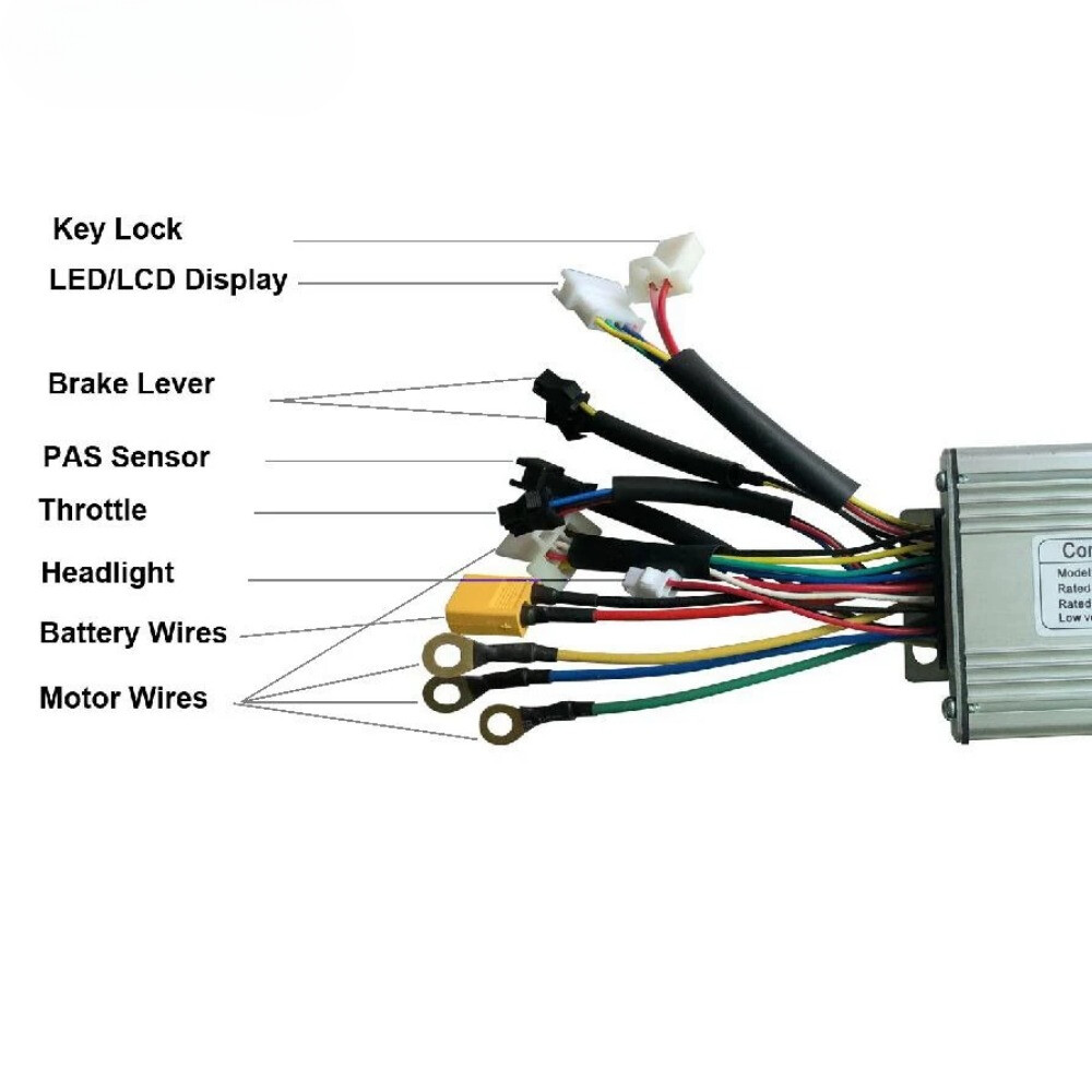 45A 48V 1500W 2000W Electric Bike DC Sine Wave Controller 18 Mosfet with Display