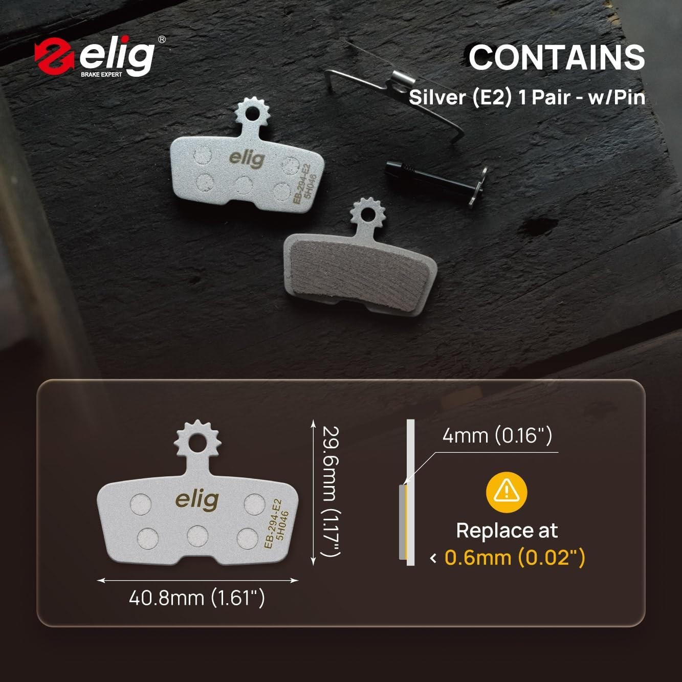 ELIG Bike Disc Brake Pads for Avid Sram Code 2011+, Code R (B1), Code RS (A1)