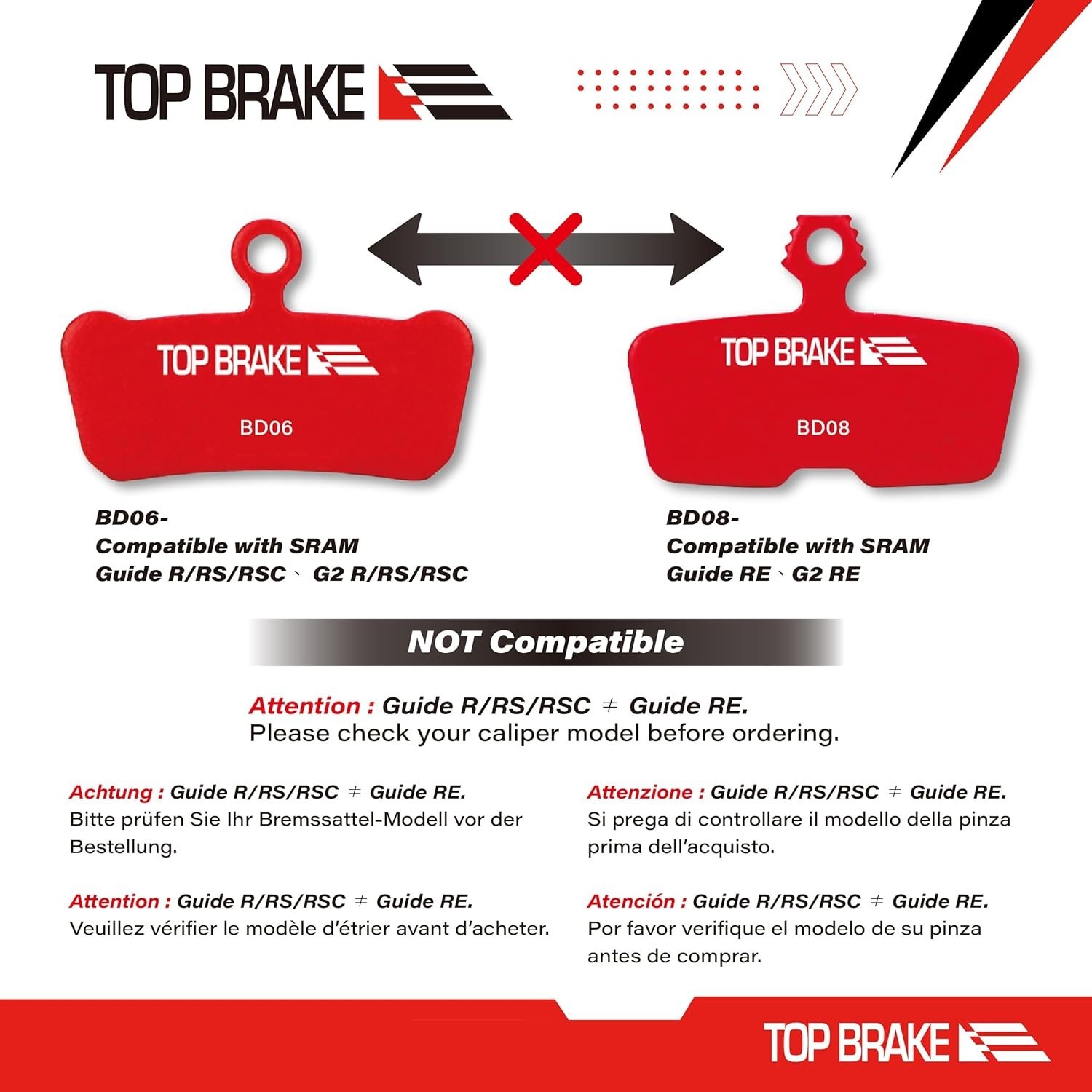 Disc Bike Brake Pads Compatible with SRAM Code R RE RSC, Guide RE, G2 RE, DB8…