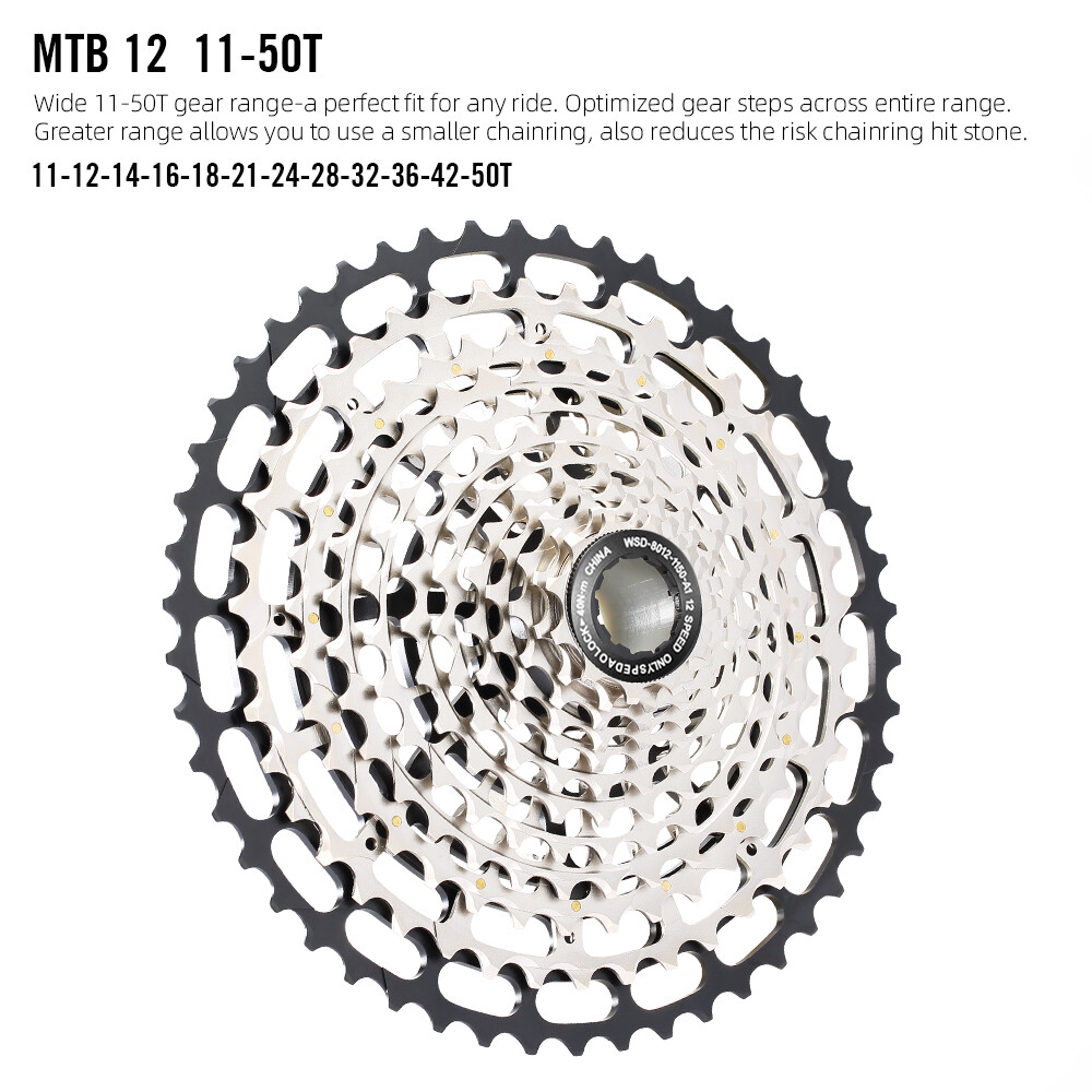 12s Mountain Bicycle Cassette 11-50T MTB Bike Freewheel Chain For Shinamo HG