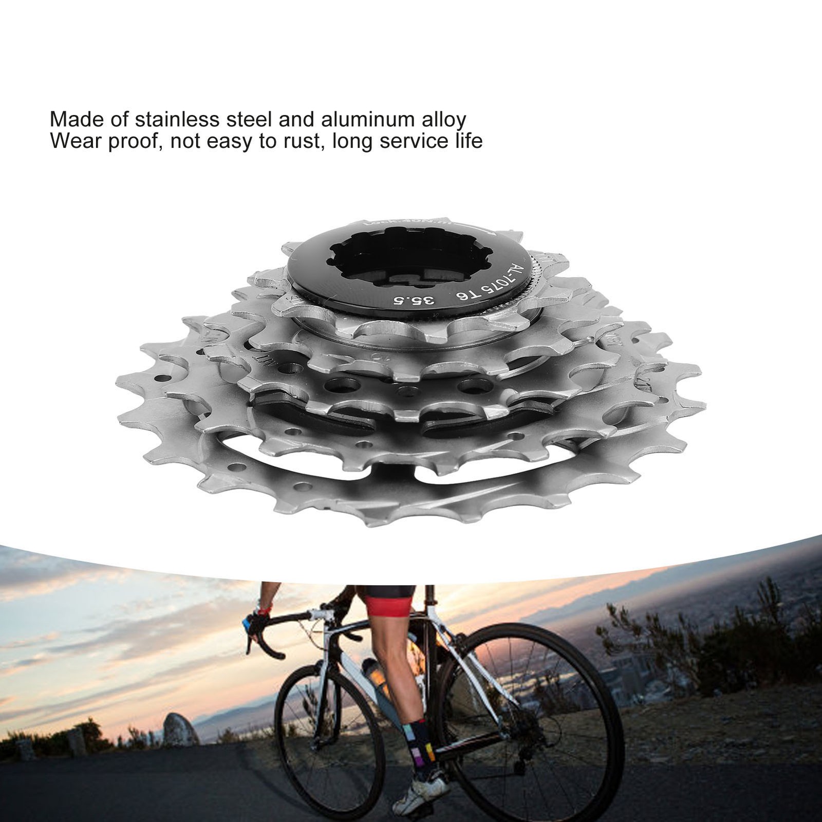 5 Speed Bike Cassette Stainless Steel Aluminum Alloy Smooth Cycling Bike Fl TTAH